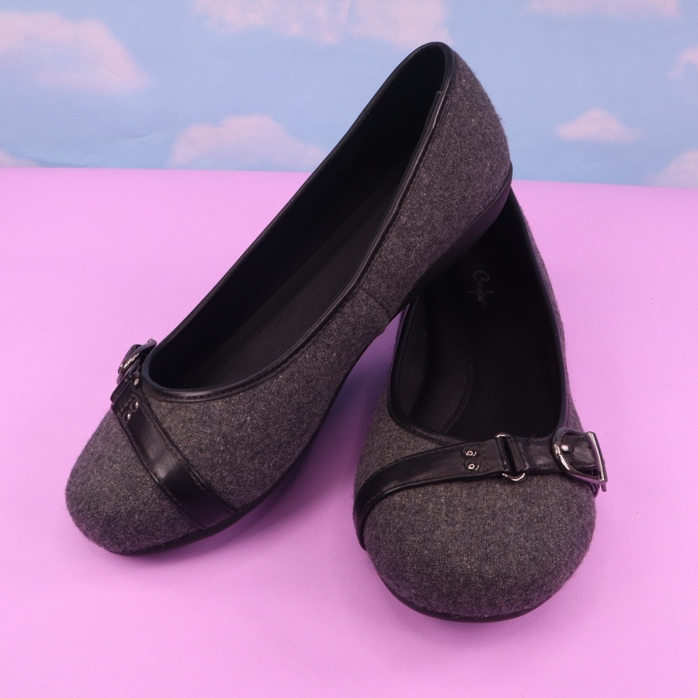 Curfew Vivienne Grey and Black Dress Shoes Flats